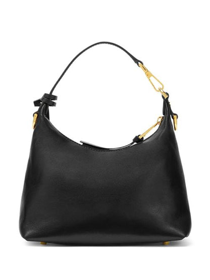 VERSACE TAG LEATHER HOBO BAG