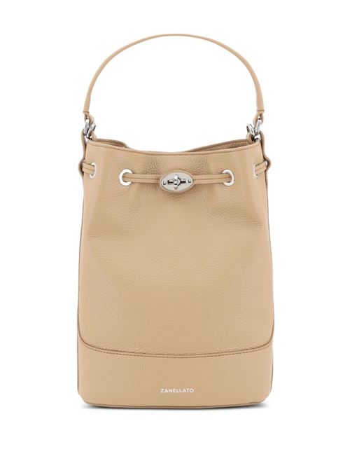 MONDA' DAILY SMALL LEATHER BUCKET BAG