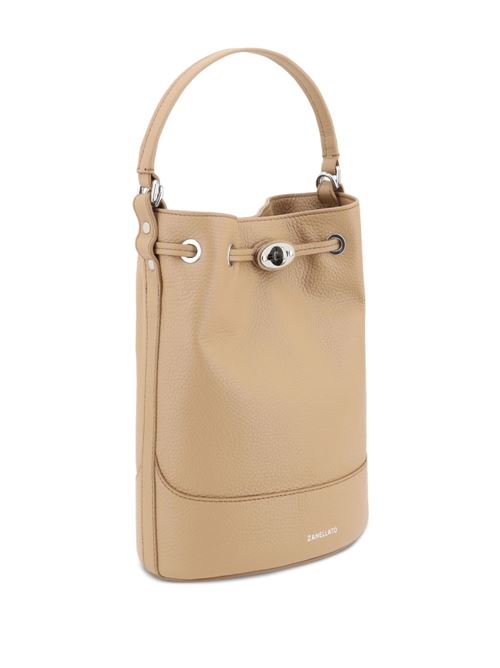 MONDA' DAILY SMALL LEATHER BUCKET BAG