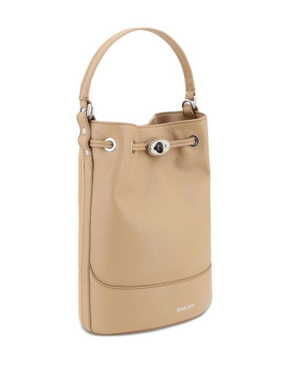 MONDA' DAILY SMALL LEATHER BUCKET BAG