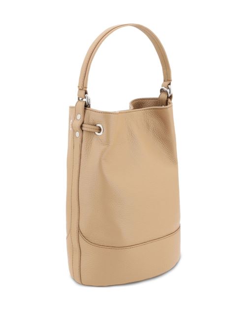 MONDA' DAILY SMALL LEATHER BUCKET BAG