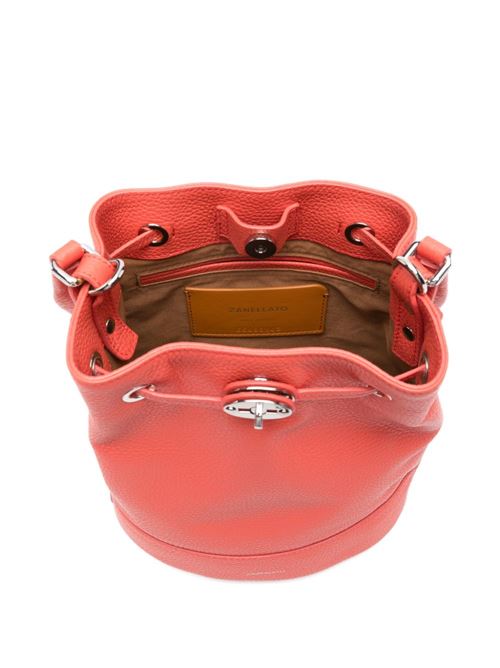 MONDA' DAILY SMALL LEATHER BUCKET BAG