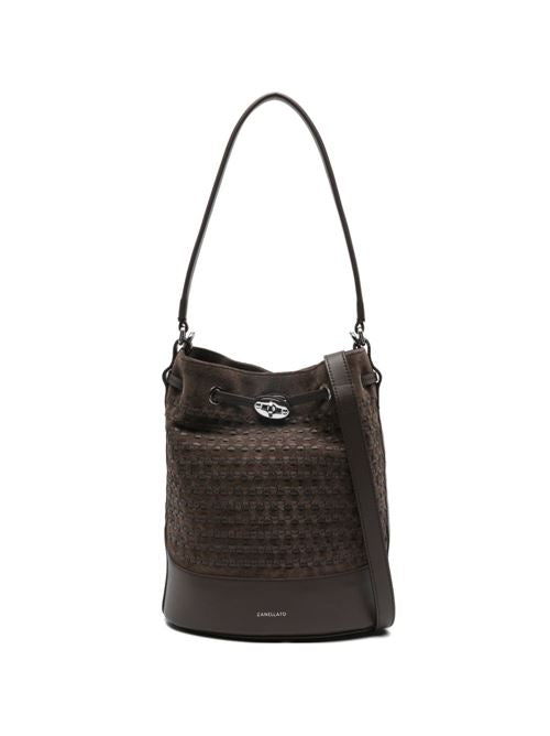 MONDA' MUSIVA SMALL LEATHER BUCKET BAG
