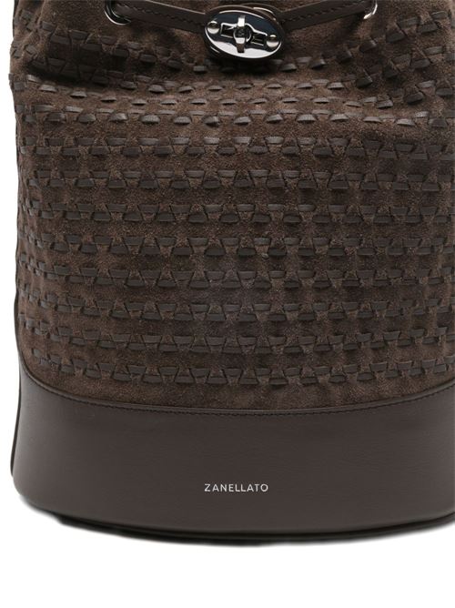 MONDA' MUSIVA SMALL LEATHER BUCKET BAG