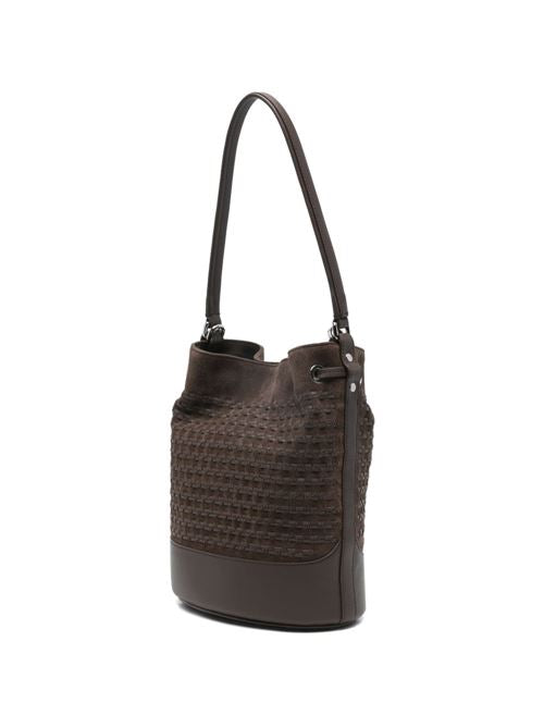 MONDA' MUSIVA SMALL LEATHER BUCKET BAG