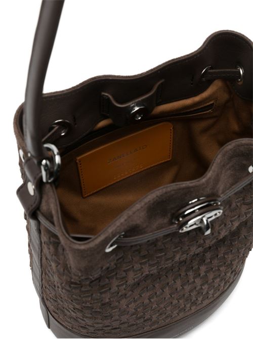 MONDA' MUSIVA SMALL LEATHER BUCKET BAG