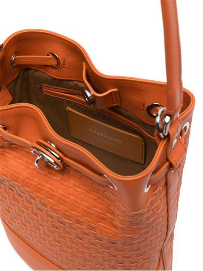 MONDA' MUSIVA SMALL LEATHER BUCKET BAG