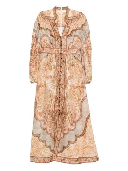 WANDERLUST LINEN MIDI DRESS