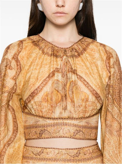 WANDERLUST COTTON AND SILK TOP